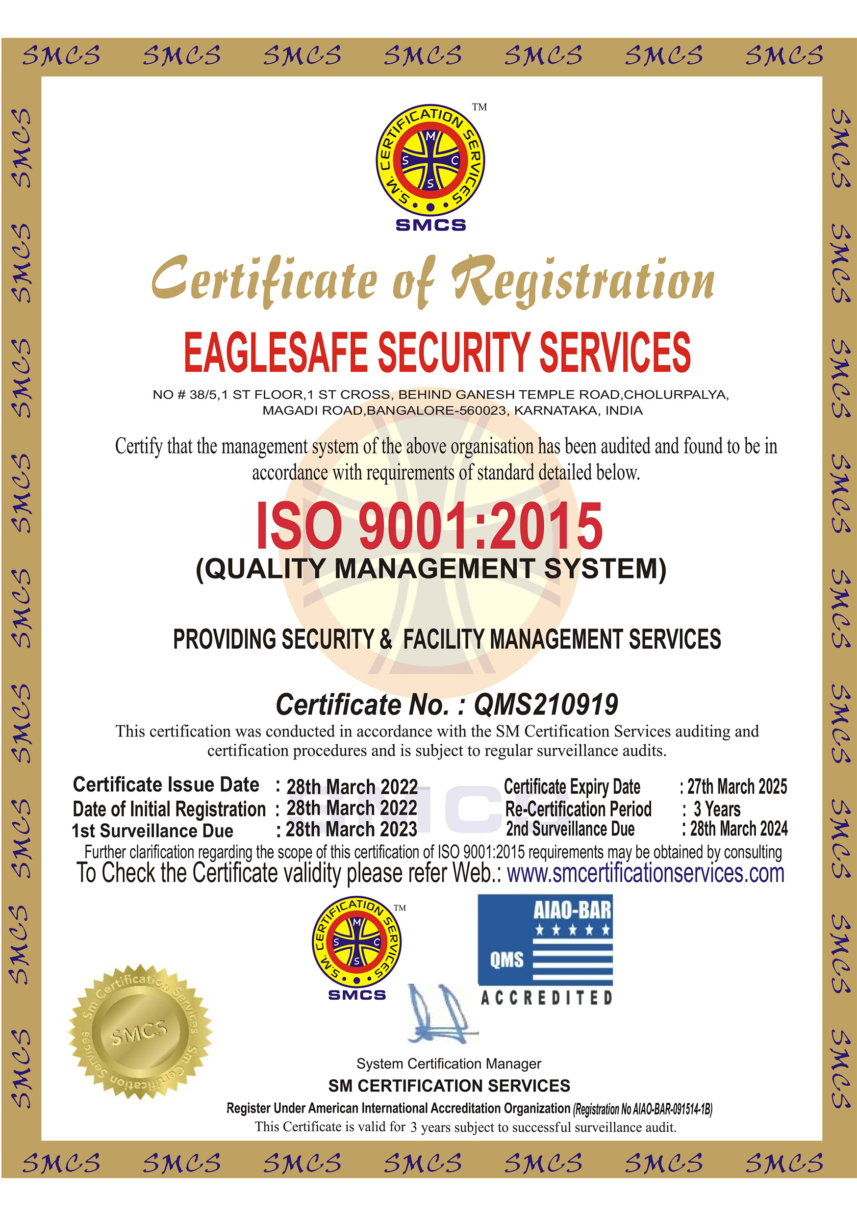 ISO CERTIFICATE